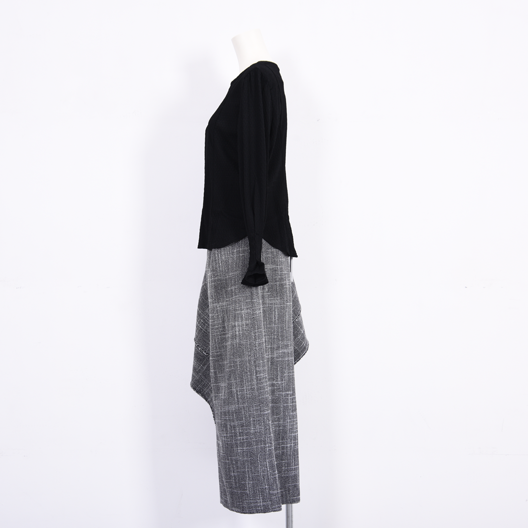 ボリュームスリーブ　シアーカットソー　B DONNA　6052121