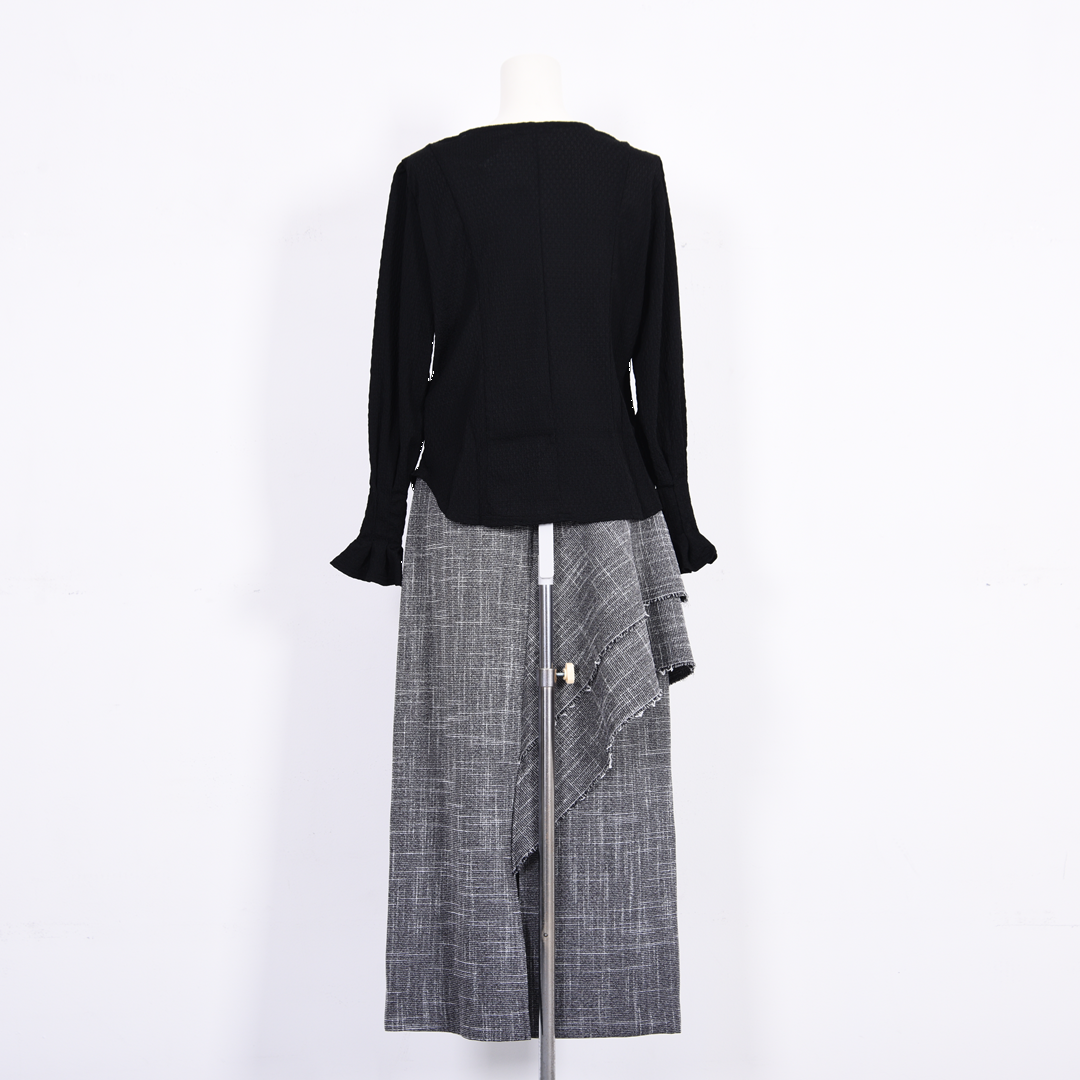 ボリュームスリーブ　シアーカットソー　B DONNA　6052121