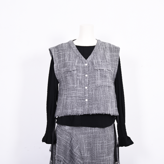 ツイード　ショートジレ　B DONNA　6057120