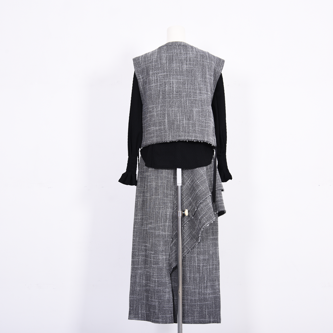 ツイード　ショートジレ　B DONNA　6057120