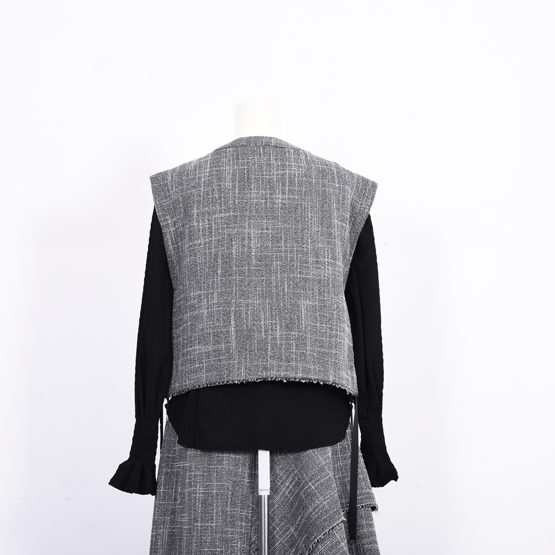 ツイード　ショートジレ　B DONNA　6057120