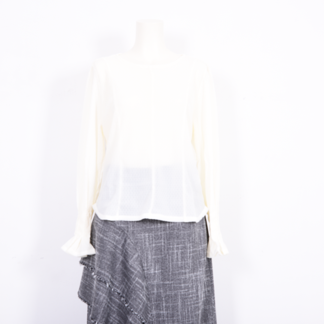 ボリュームスリーブ　シアーカットソー　B DONNA　6052121