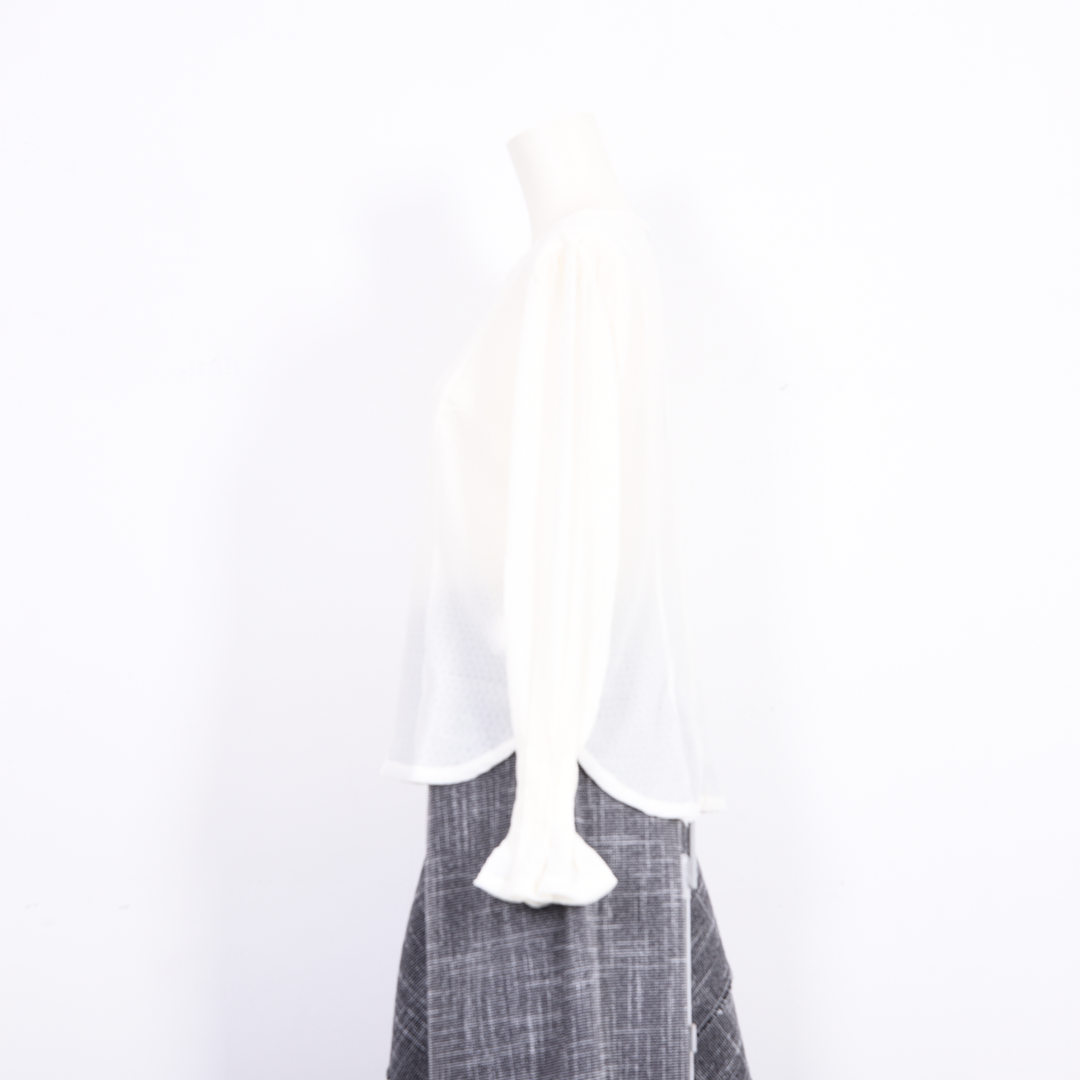 ボリュームスリーブ　シアーカットソー　B DONNA　6052121