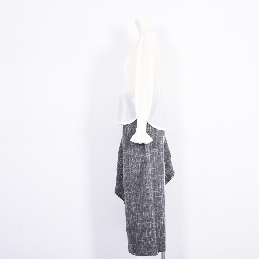 ボリュームスリーブ　シアーカットソー　B DONNA　6052121