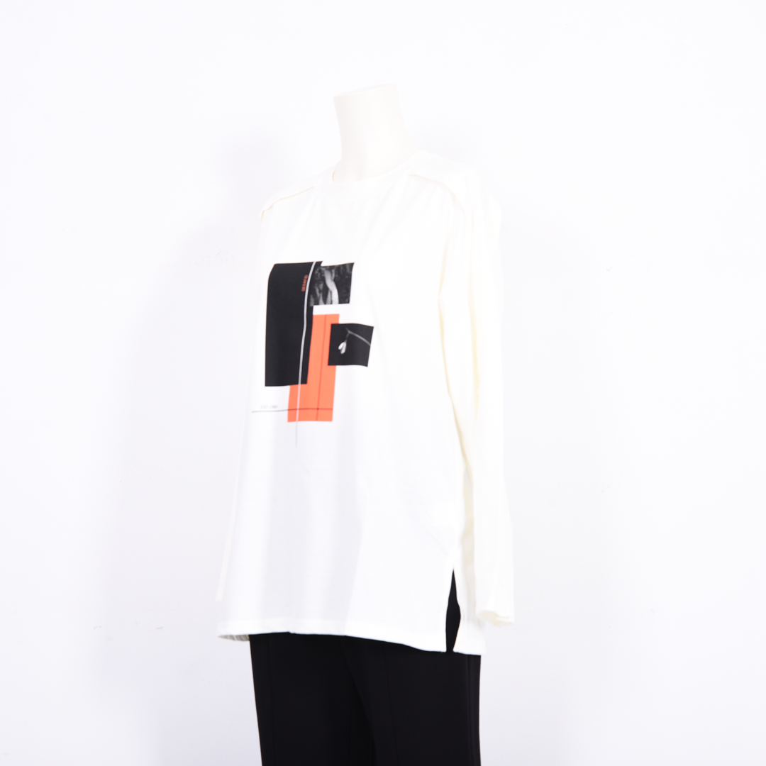 【綿100%】フリントモチーフ　カットソー　B DONNA　6052119