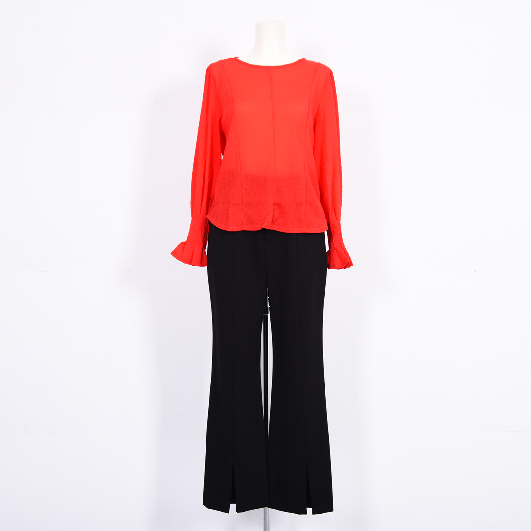 ボリュームスリーブ　シアーカットソー　B DONNA　6052121