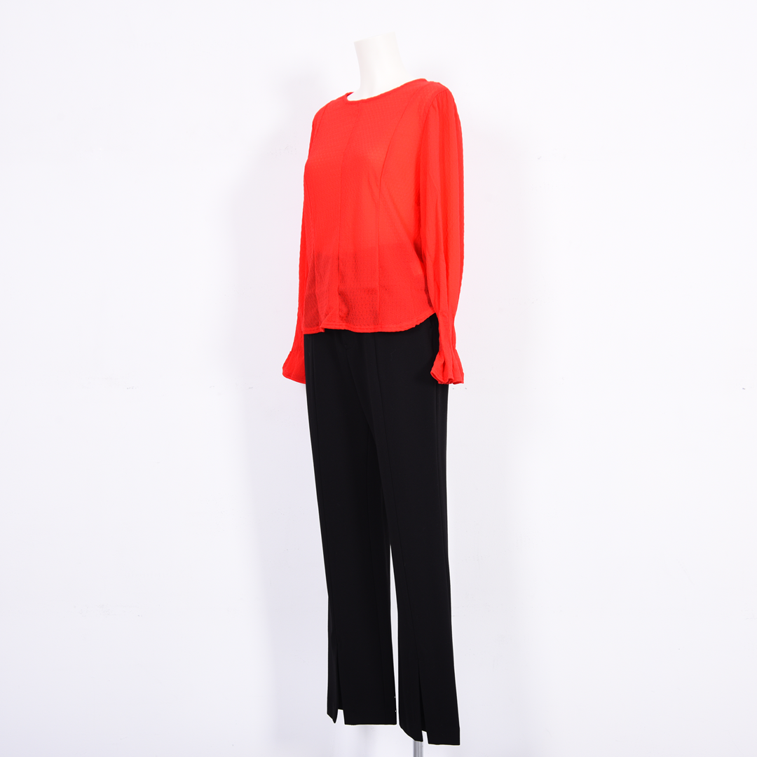 ボリュームスリーブ　シアーカットソー　B DONNA　6052121