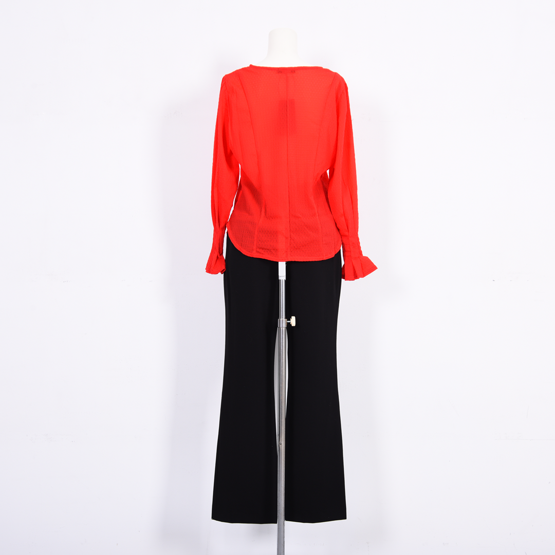 ボリュームスリーブ　シアーカットソー　B DONNA　6052121