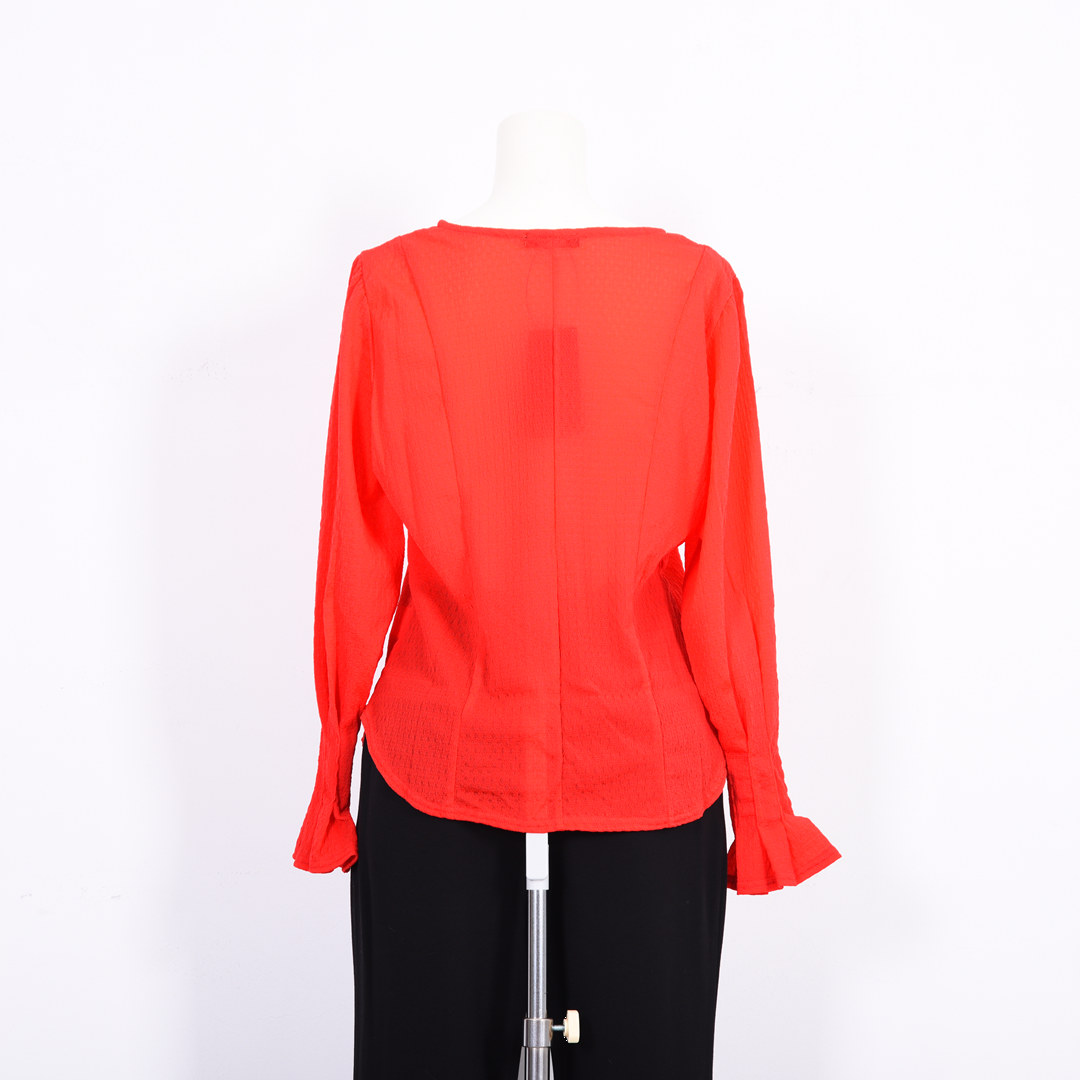 ボリュームスリーブ　シアーカットソー　B DONNA　6052121