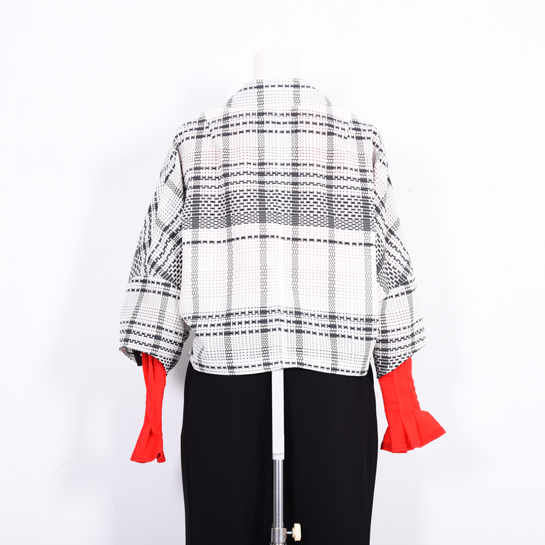 ブロックタイルチェック　ジャケット　B DONNA　6057117