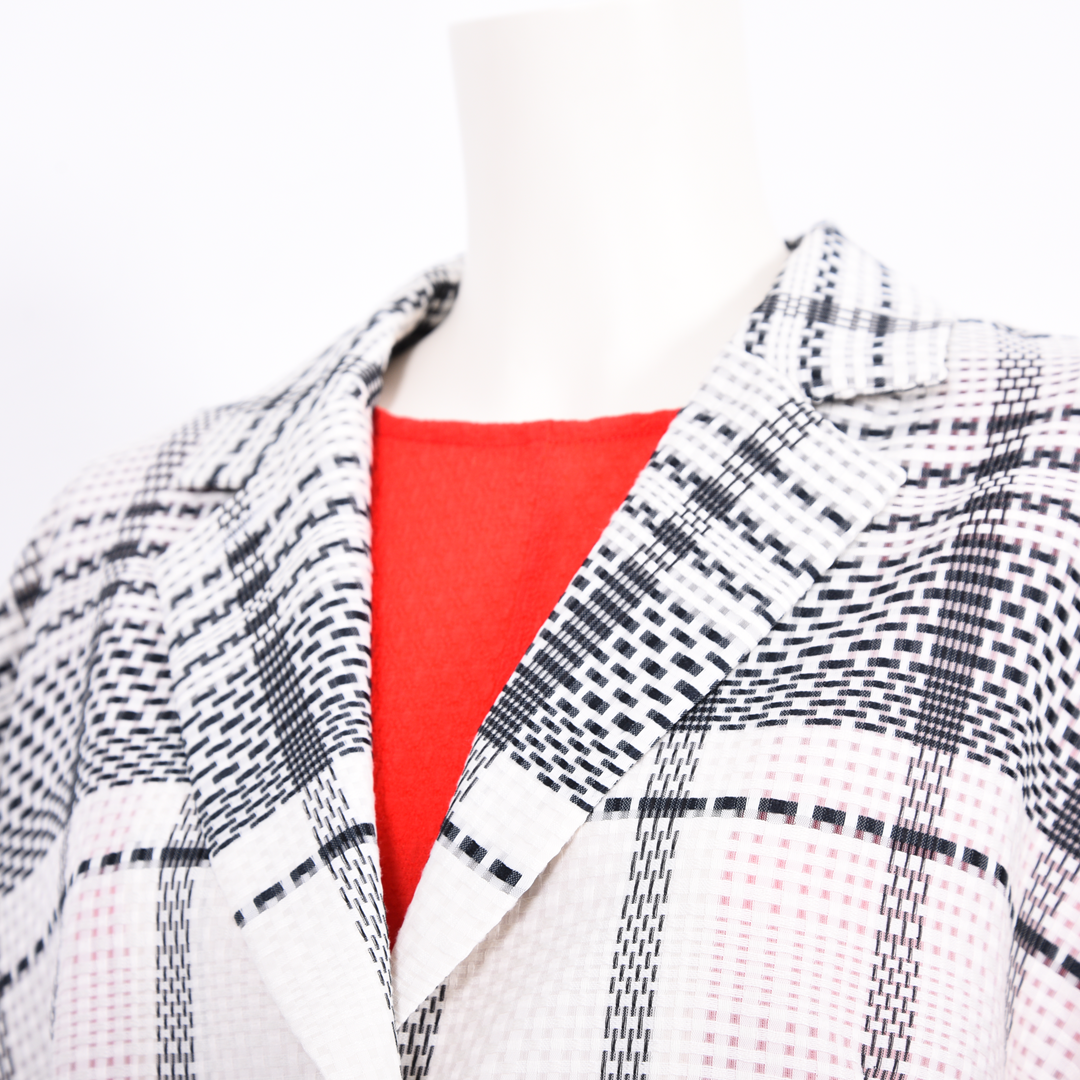 ブロックタイルチェック　ジャケット　B DONNA　6057117