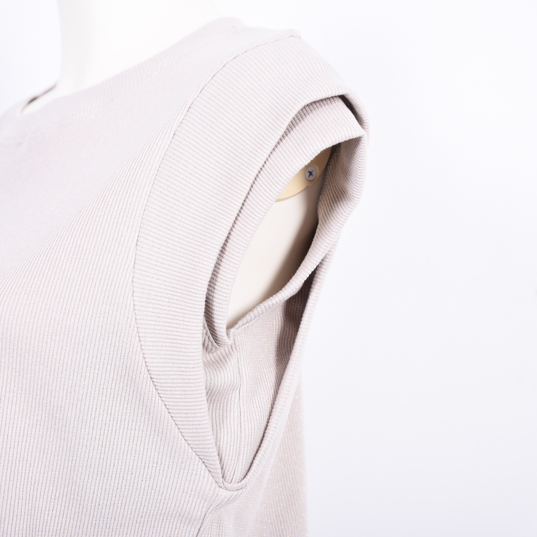 ラメテレコ　ノースリーブカットソー　B DONNA　6052123