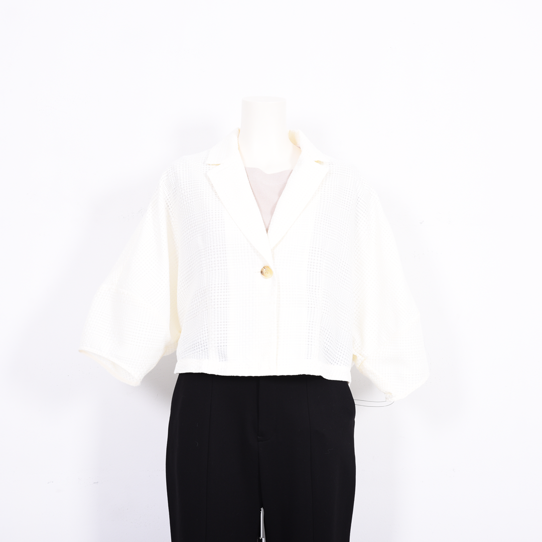 ブロックタイルチェック　ジャケット　B DONNA　6057117