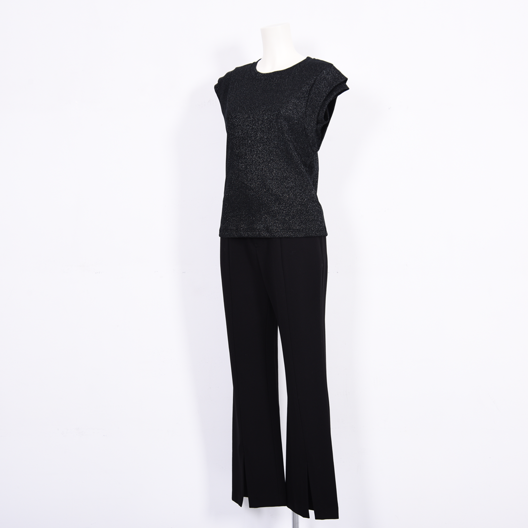 ラメテレコ　ノースリーブカットソー　B DONNA　6052123