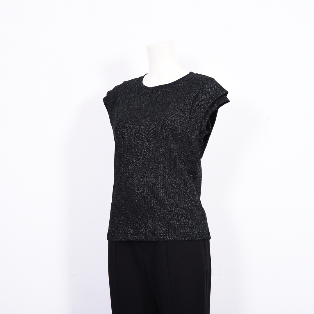 ラメテレコ　ノースリーブカットソー　B DONNA　6052123