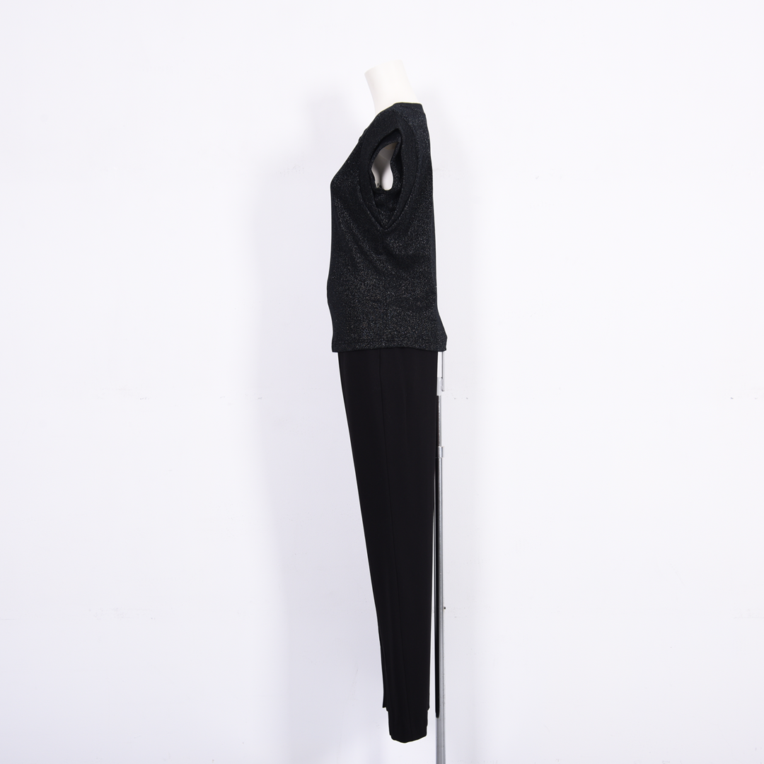 ラメテレコ　ノースリーブカットソー　B DONNA　6052123