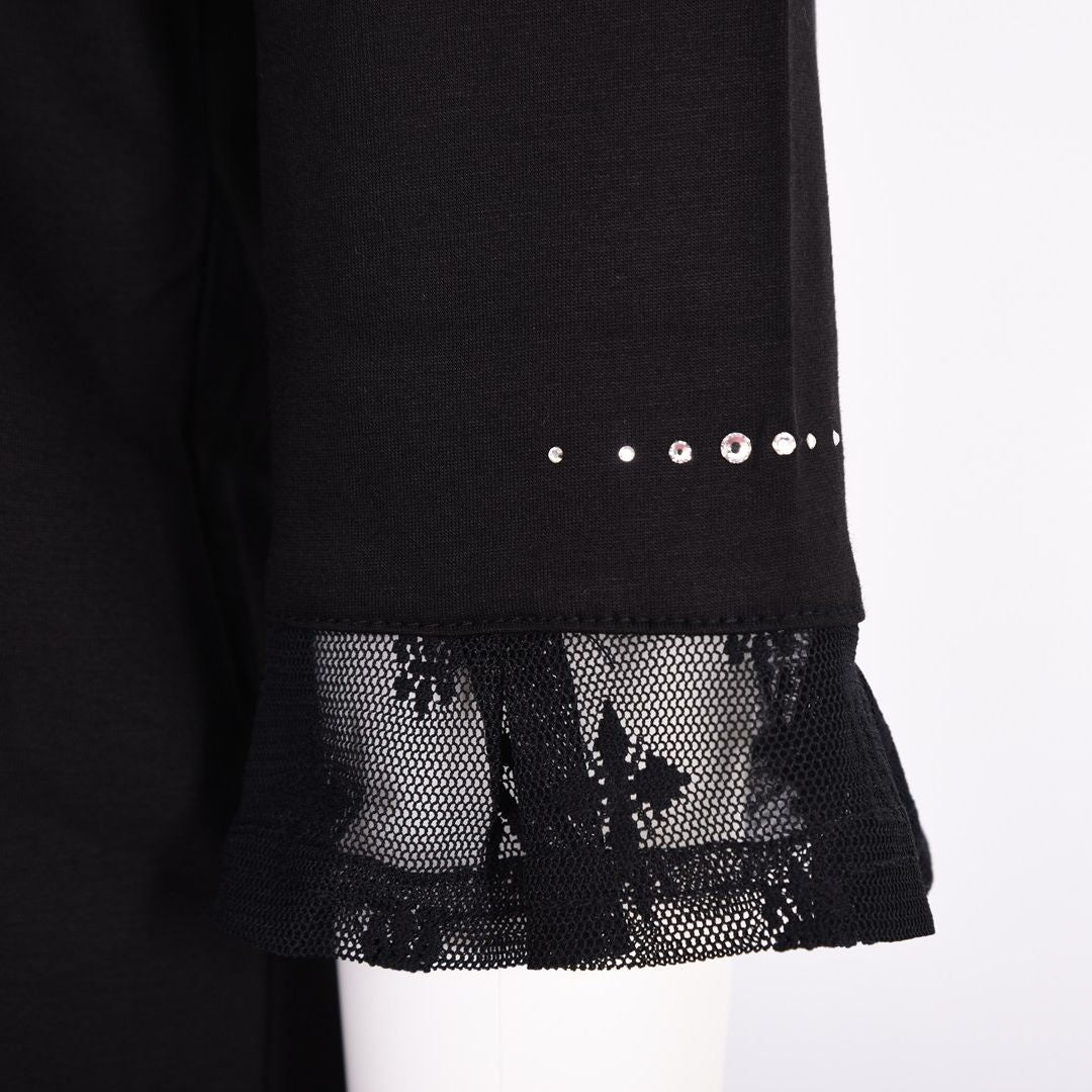 【Lサイズ】7分袖　チュール切り替えカットソー　VALENZA　5562304