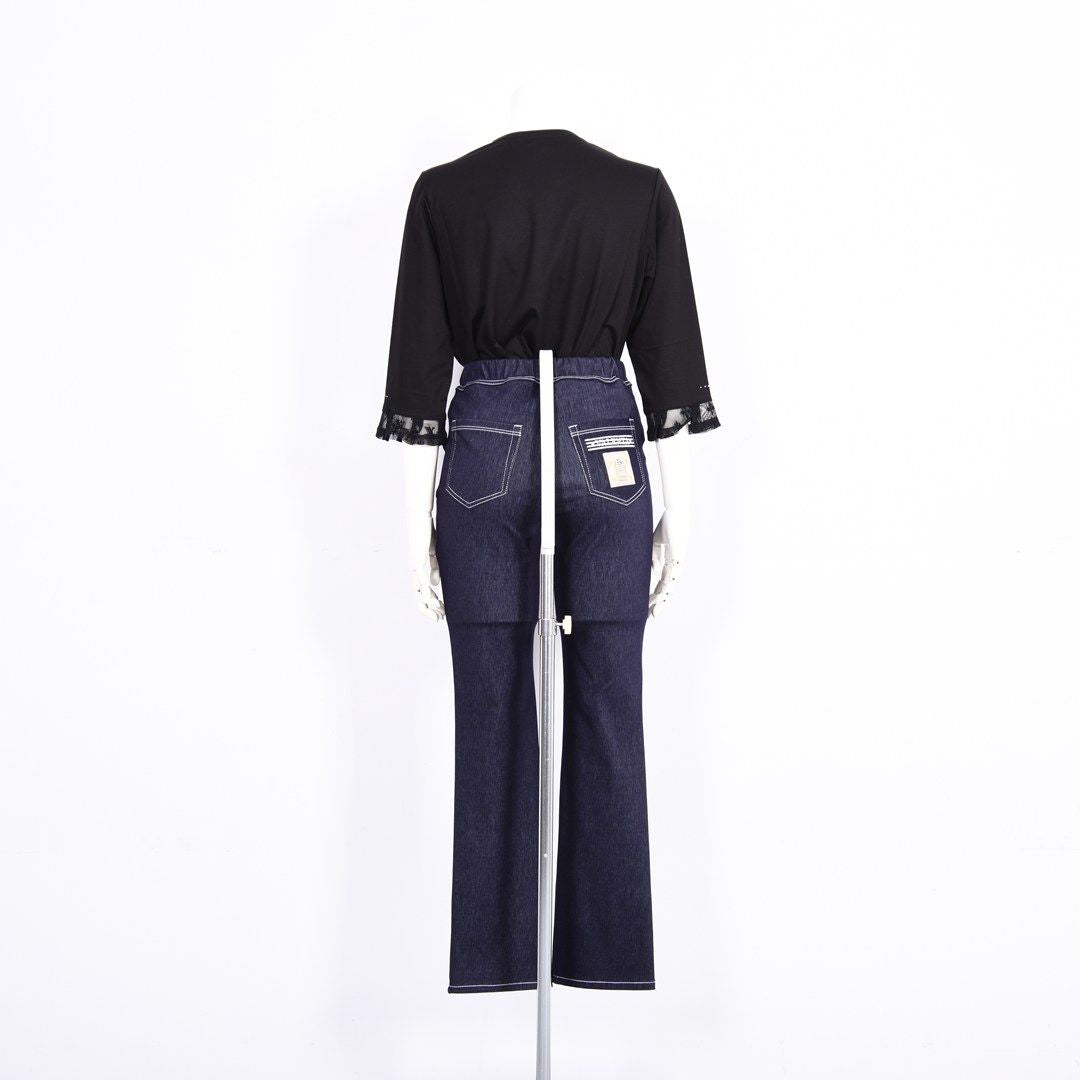 【Lサイズ】デニムジャージ　ストレートパンツ　VALENZA　5566302