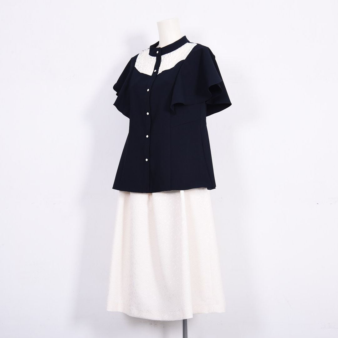 サッカーストレッチ　フレアスリーブブラウス　Dear Princess　3051312