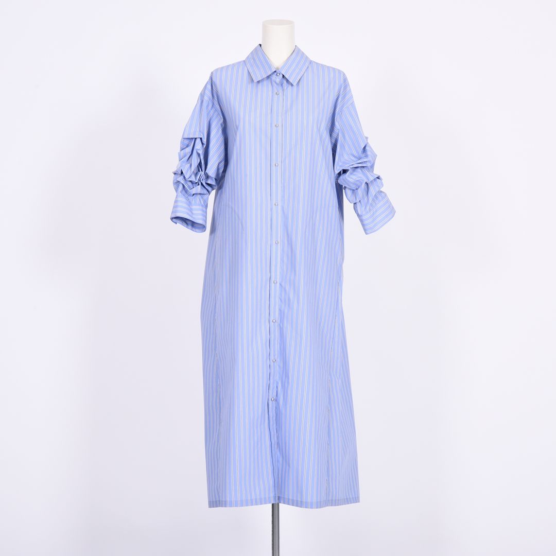 ストライプ　シャツワンピース　B DONNA　6059109