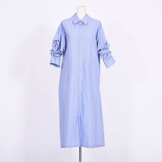ストライプ　シャツワンピース　B DONNA　6059109