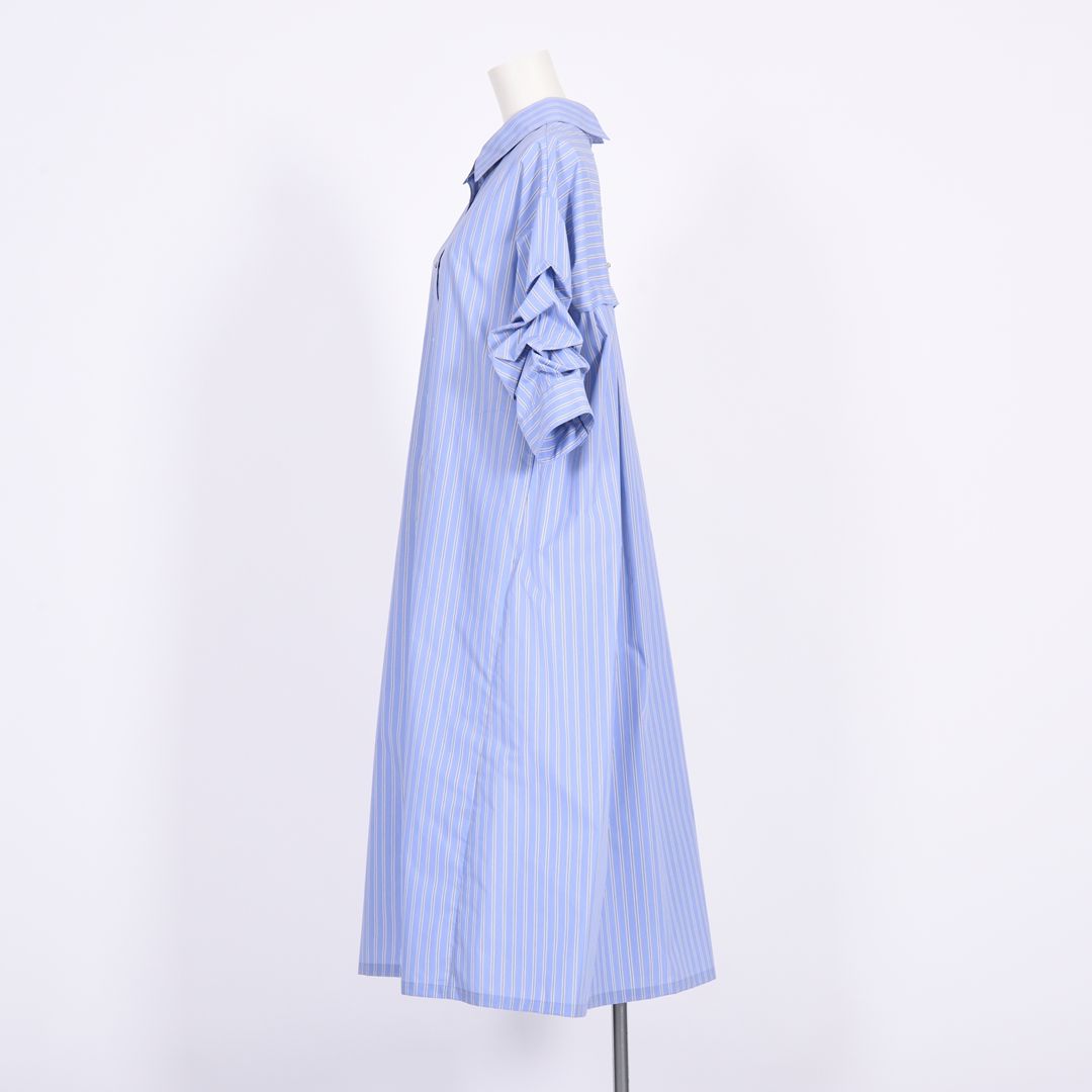 ストライプ　シャツワンピース　B DONNA　6059109