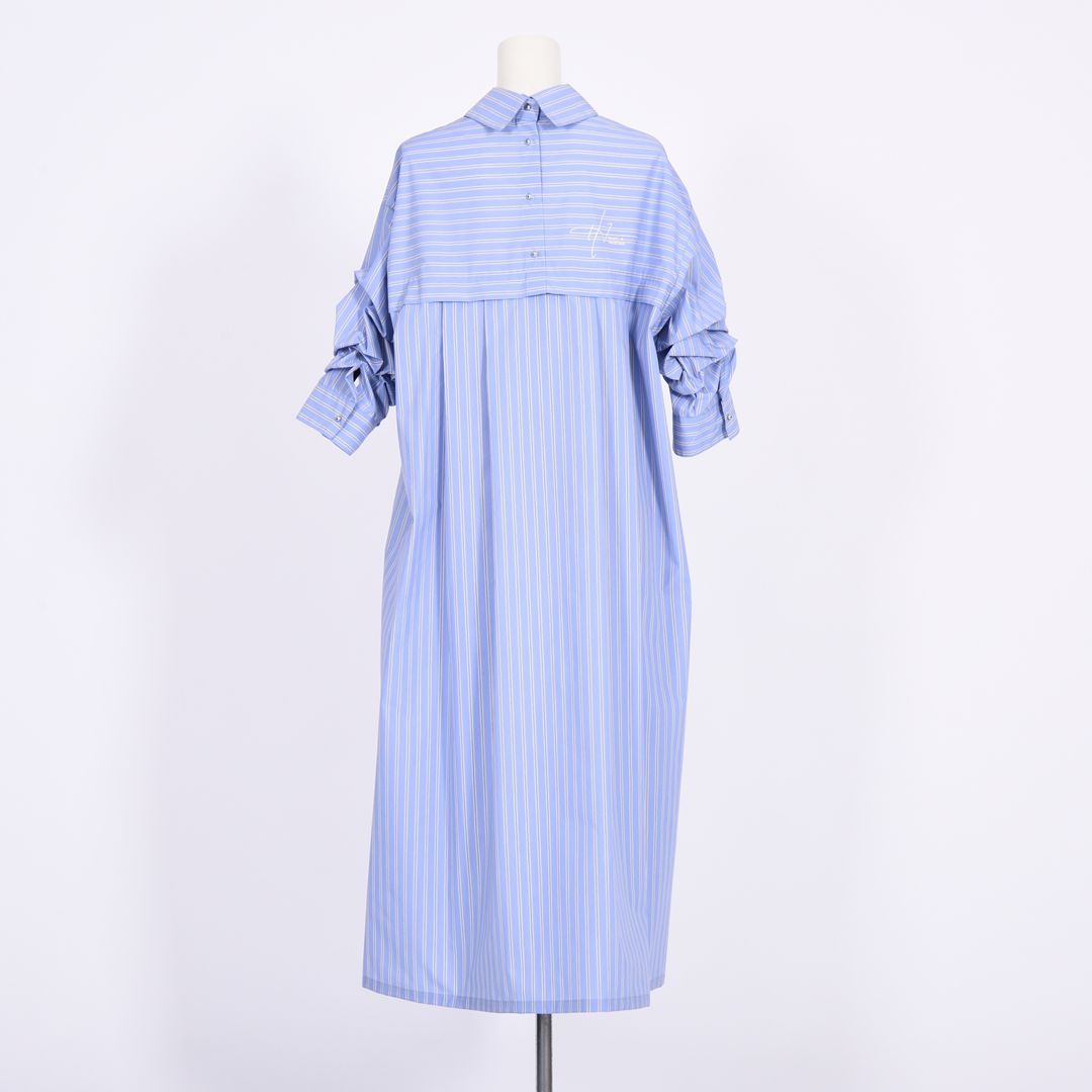 ストライプ　シャツワンピース　B DONNA　6059109