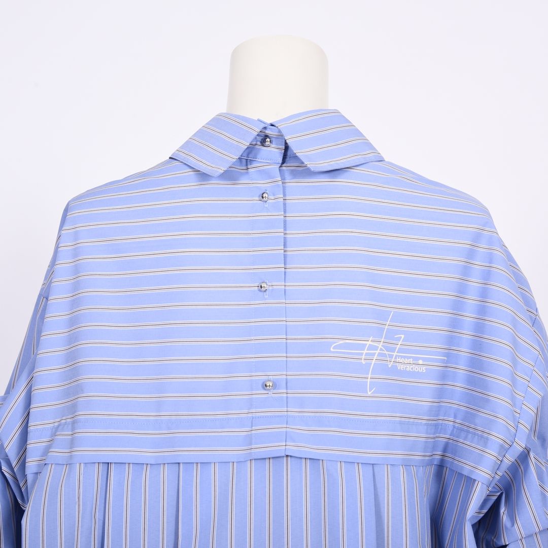 ストライプ　シャツワンピース　B DONNA　6059109