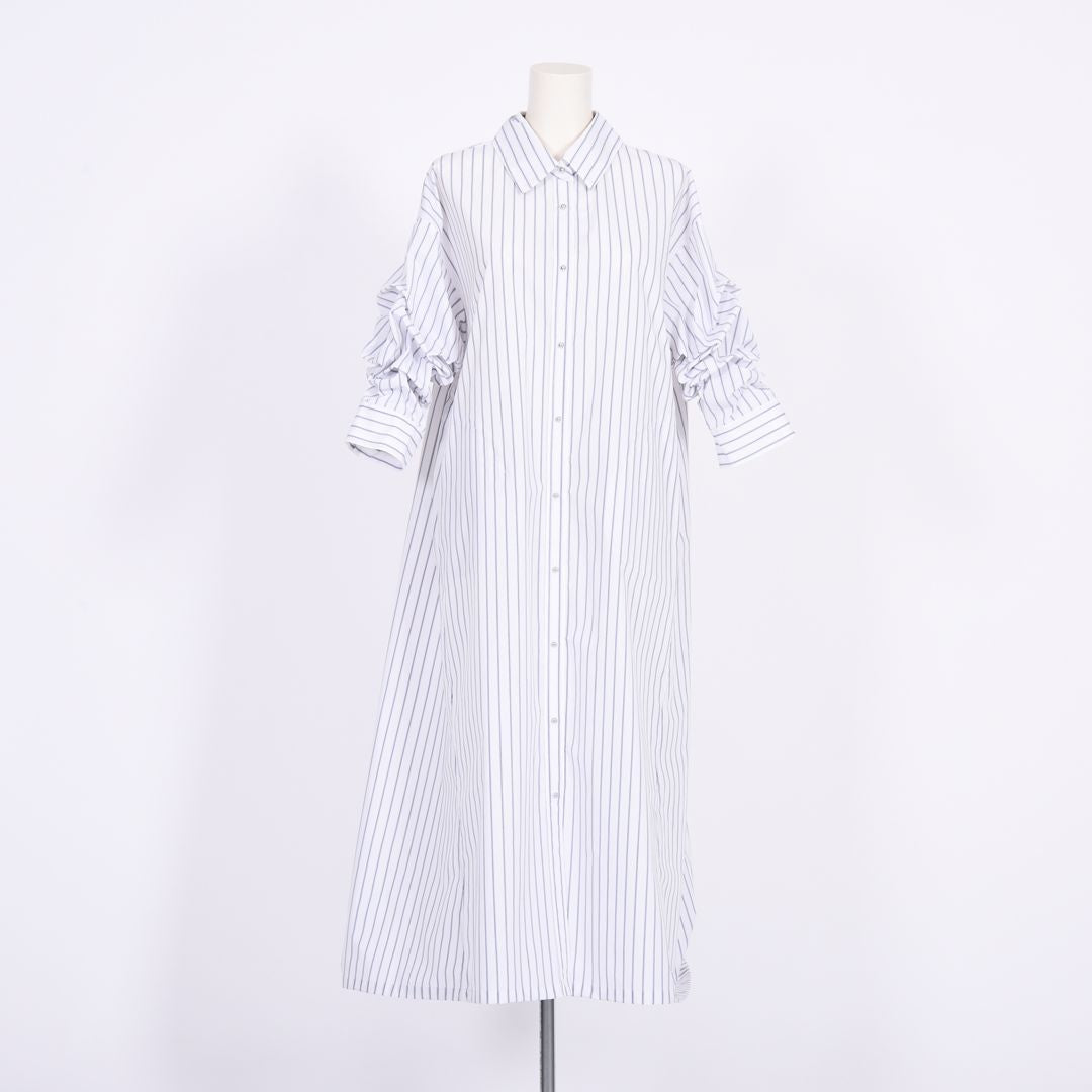 ストライプ　シャツワンピース　B DONNA　6059109