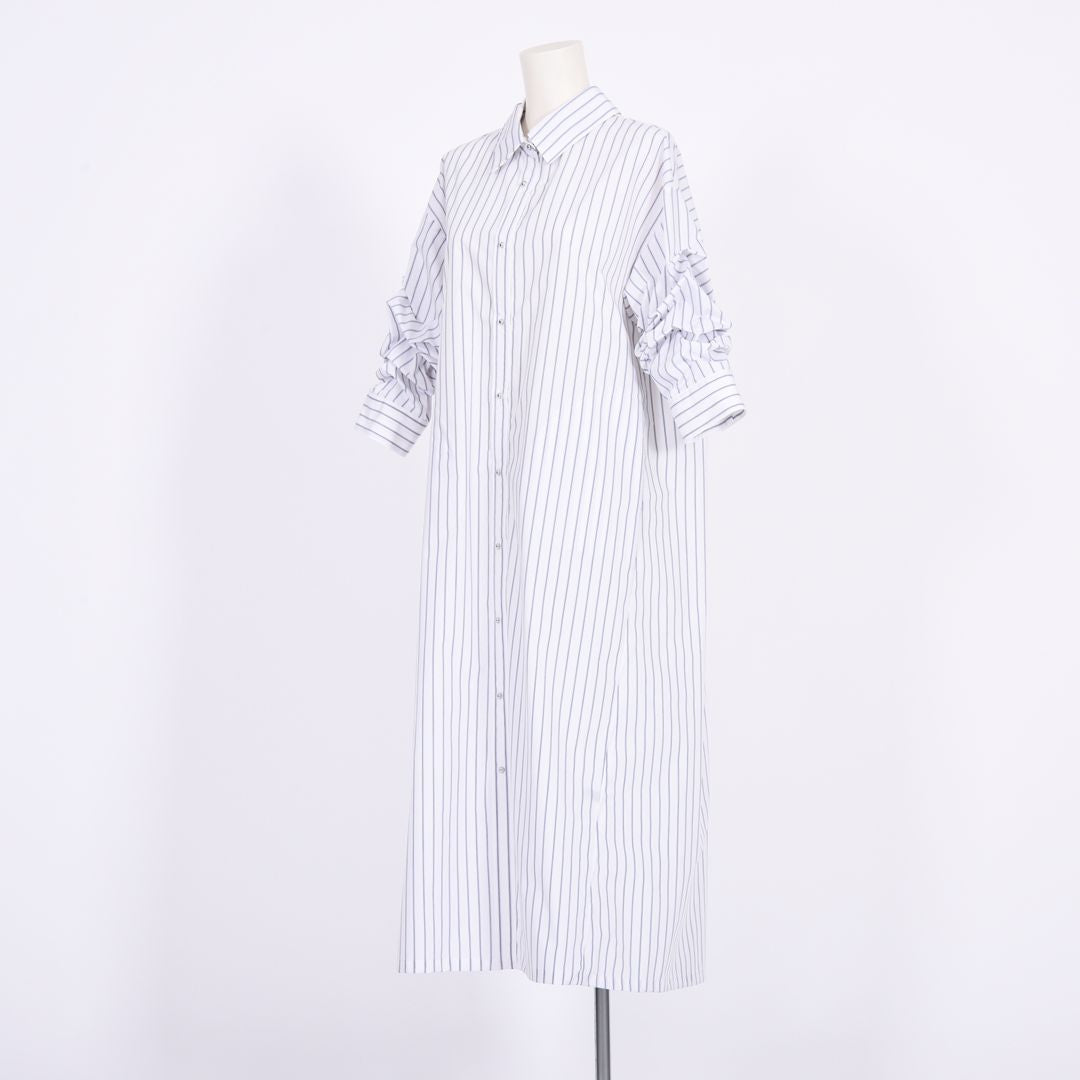 ストライプ　シャツワンピース　B DONNA　6059109