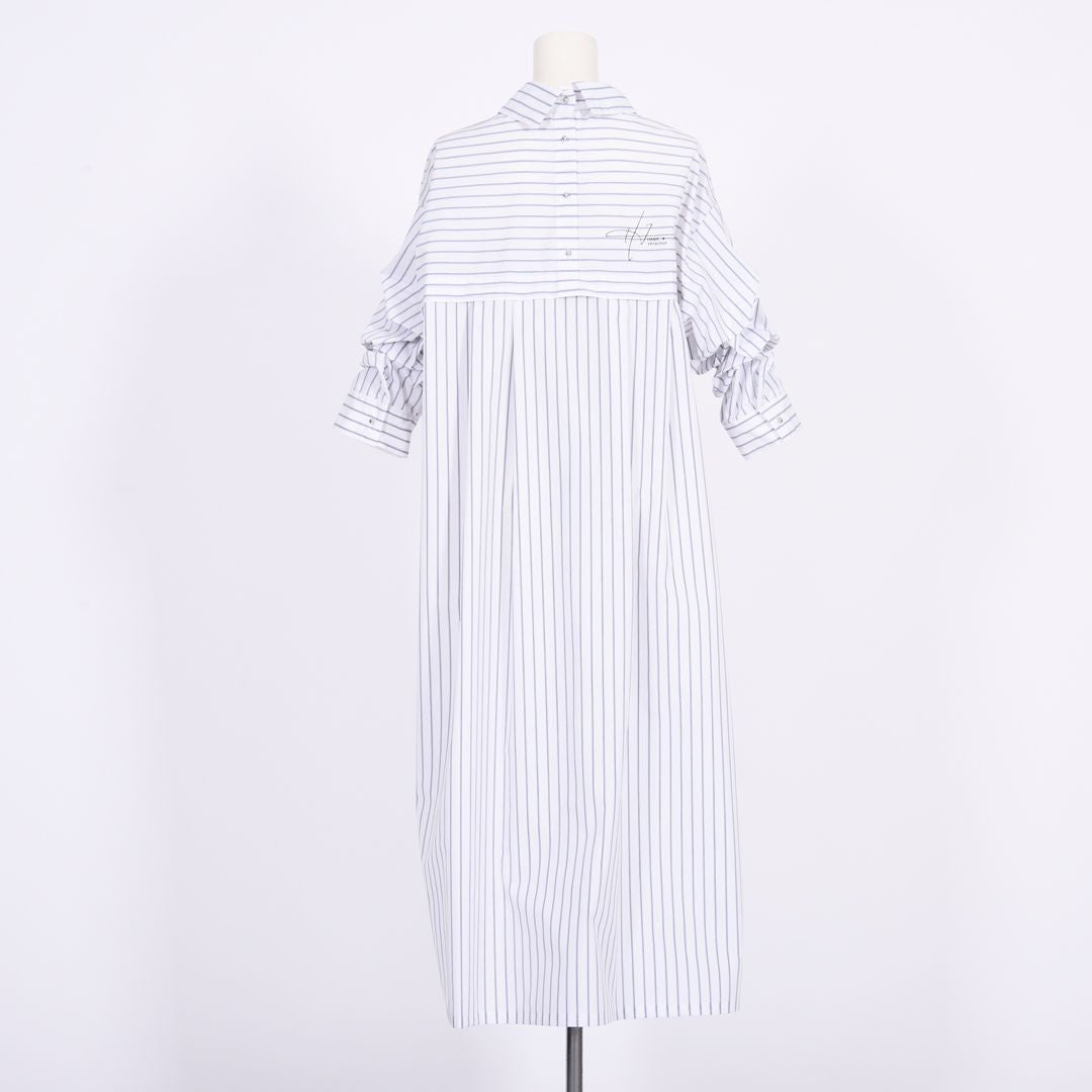 ストライプ　シャツワンピース　B DONNA　6059109