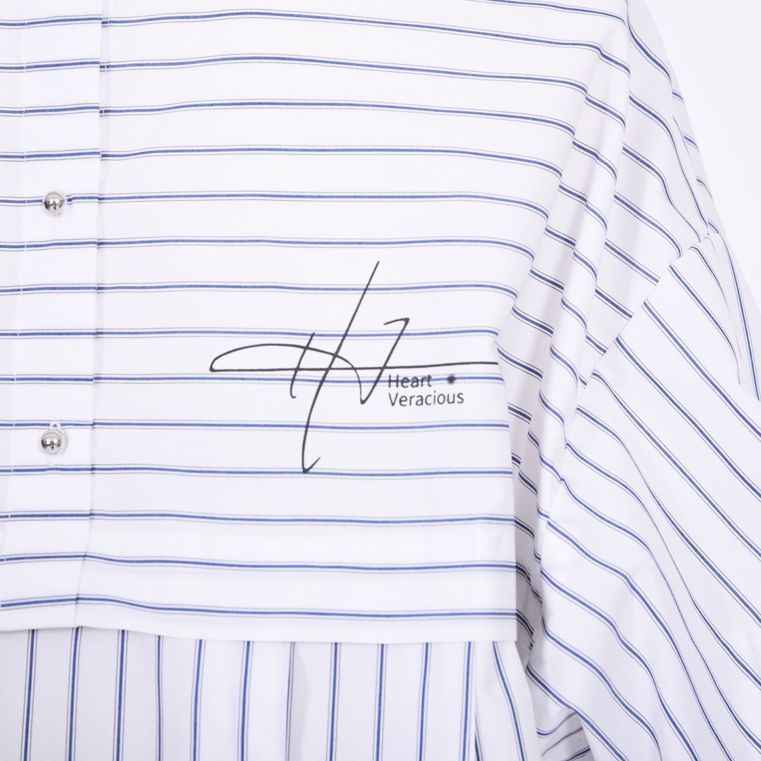 ストライプ　シャツワンピース　B DONNA　6059109