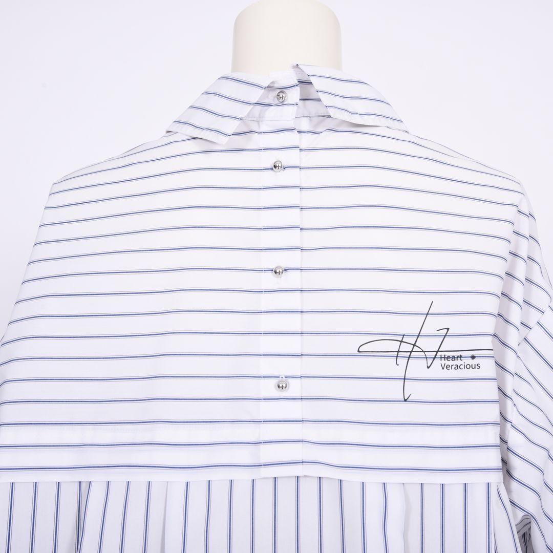 ストライプ　シャツワンピース　B DONNA　6059109