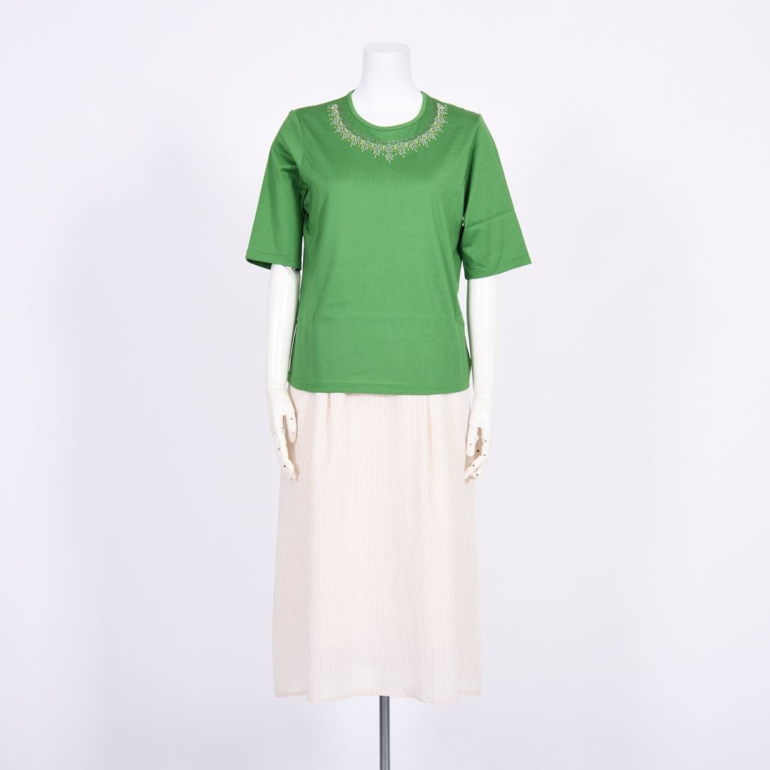 【コットン100%】刺繍モチーフ　カットソー　MIMO MODA　2562701