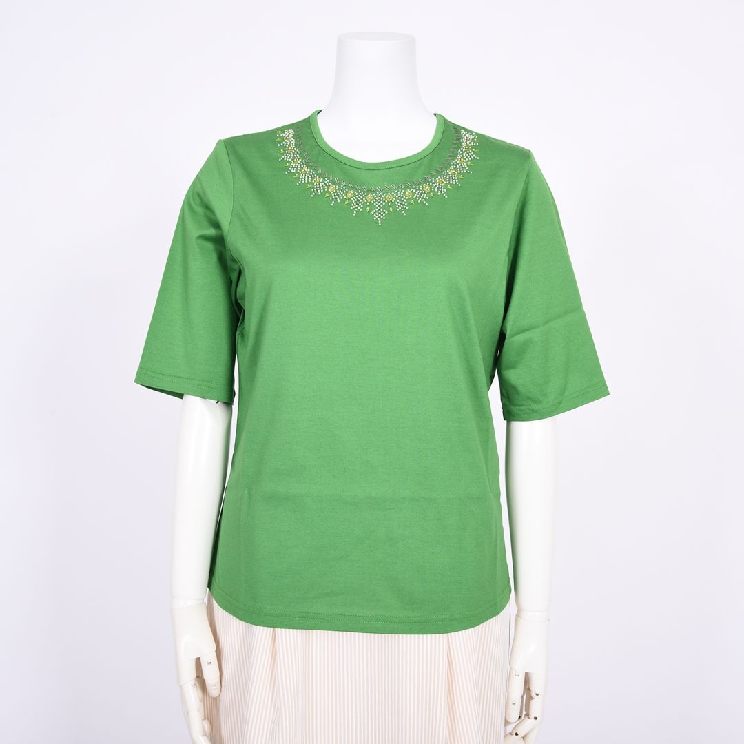 【コットン100%】刺繍モチーフ　カットソー　MIMO MODA　2562701