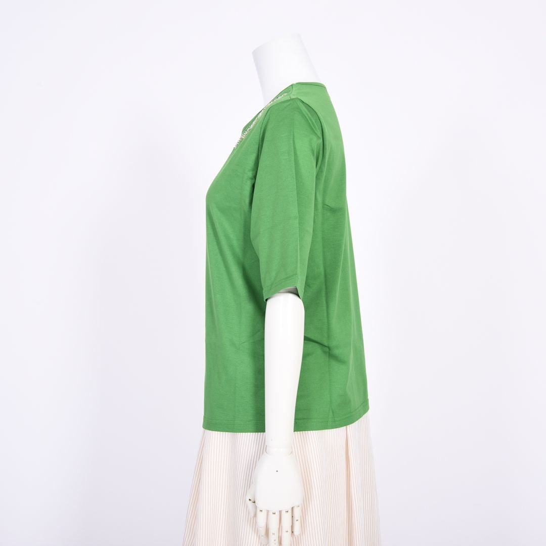 【コットン100%】刺繍モチーフ　カットソー　MIMO MODA　2562701