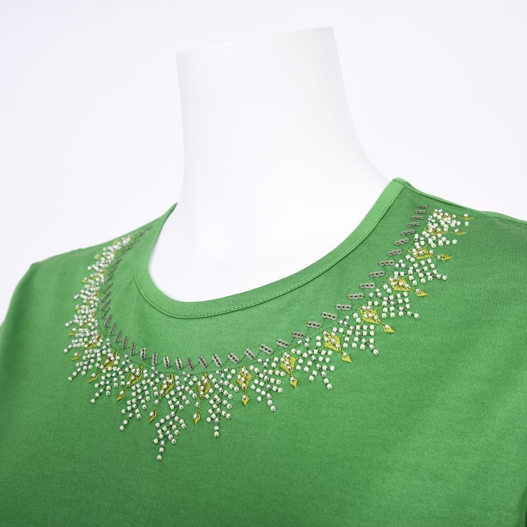 【コットン100%】刺繍モチーフ　カットソー　MIMO MODA　2562701