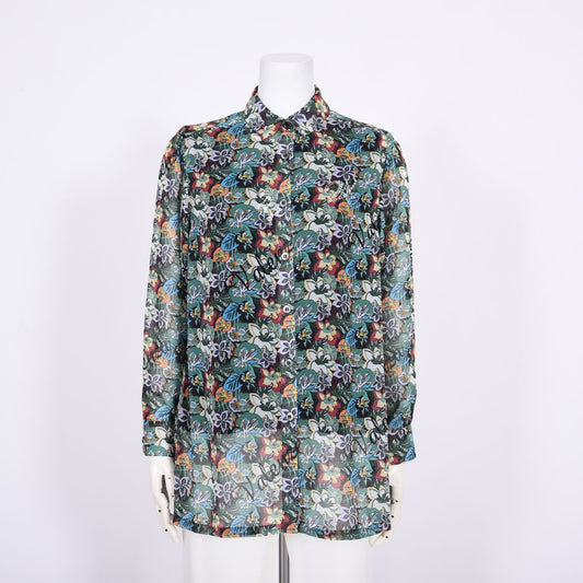 Aラインシルエット　花柄ブラウス　VALENZA　5161303