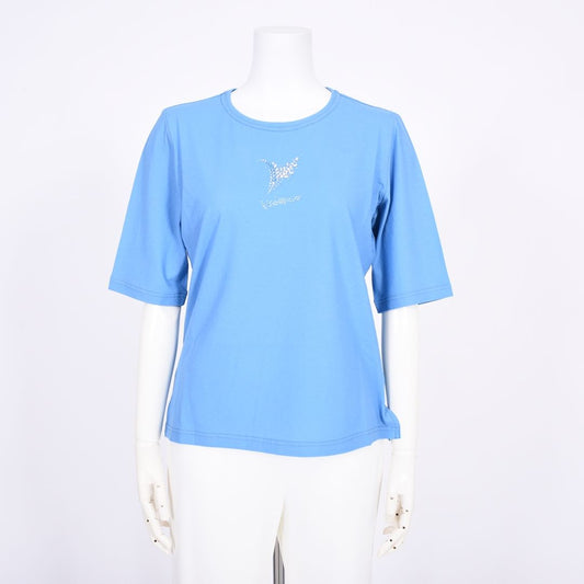 【綿100%】5分袖　花束モチーフカットソー　VALENZA　5162318