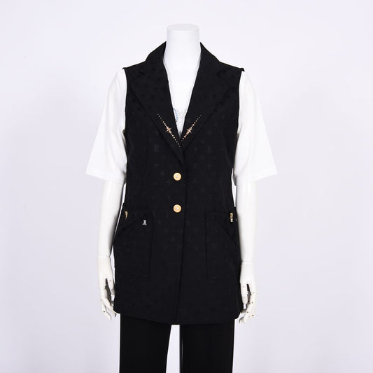 モノグラムジャガード　ミドル丈ジレ　VALENZA　5167303