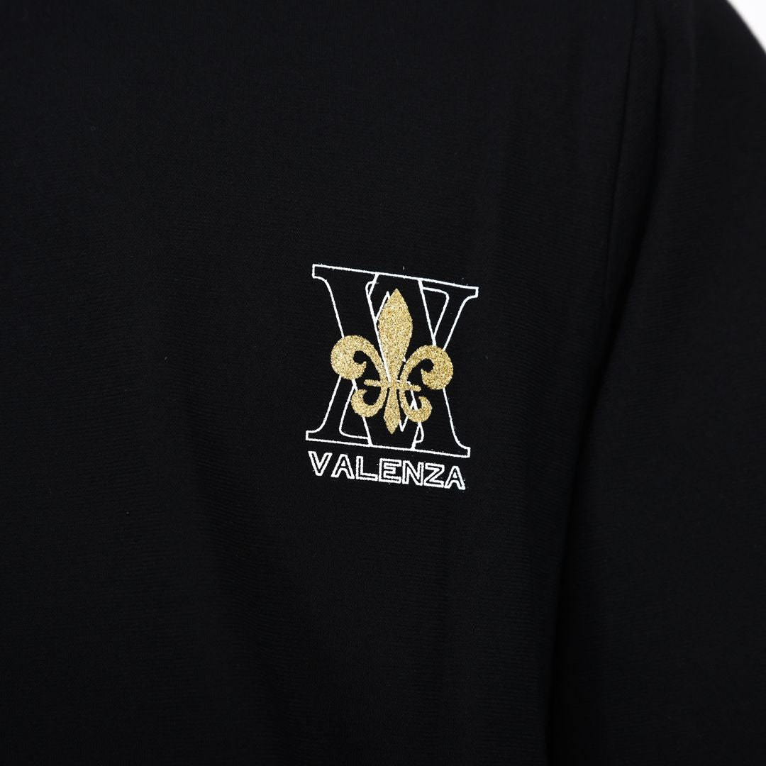 【Lサイズ】【綿100%】5分袖　花束モチーフカットソー　VALENZA　5562318