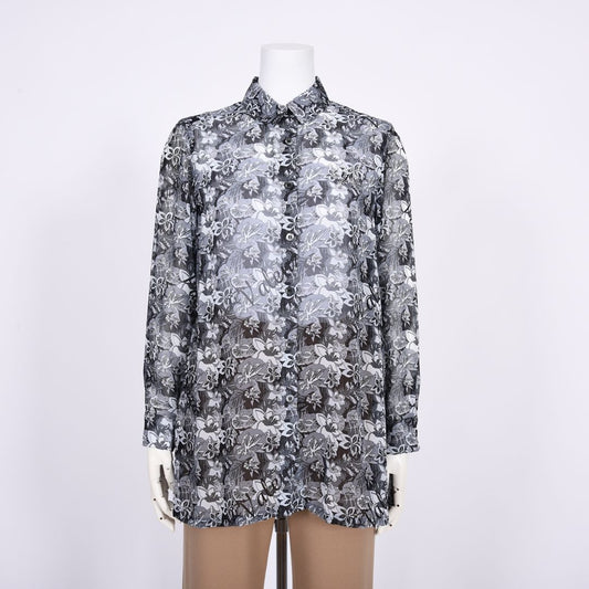 【Lサイズ】Aラインシルエット　花柄ブラウス　VALENZA　5561303