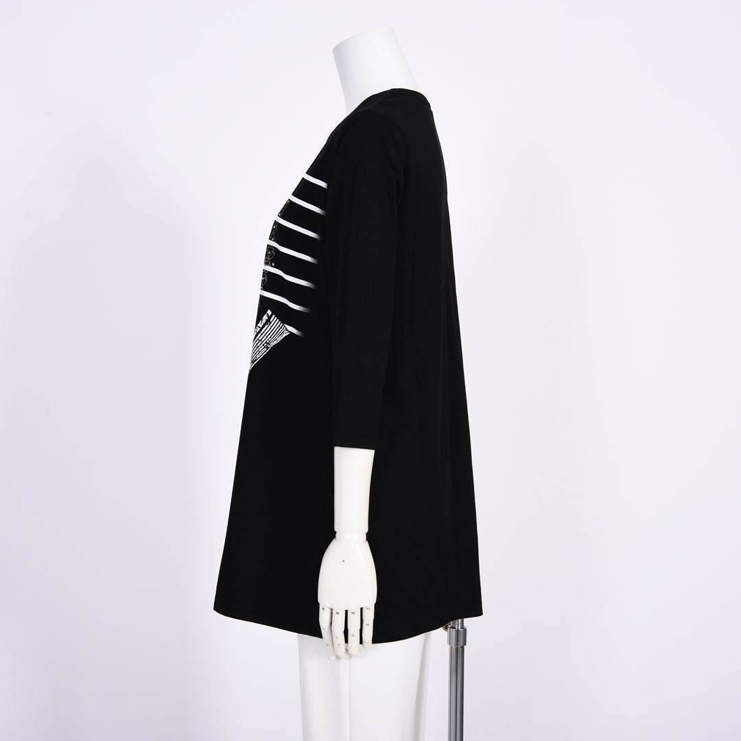 【Lサイズ】マリンモチーフ　Aラインカットソー　VALENZA　5562310