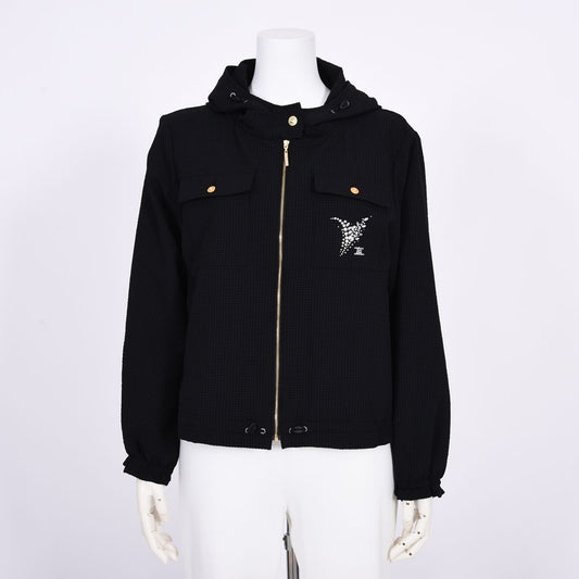 【Lサイズ】ギンガムサッカー　フード付きブルゾン　VALENZA　5567304