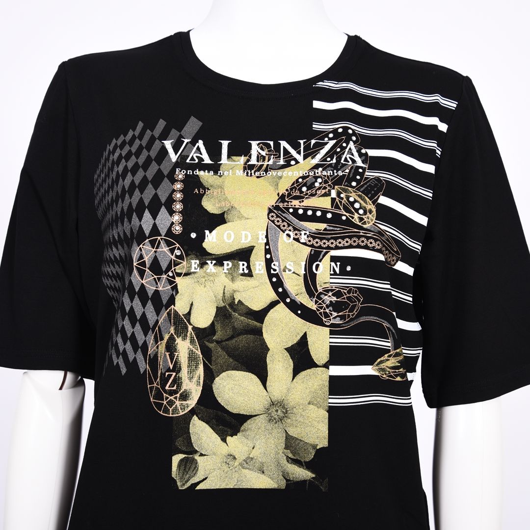 7分袖　フロントデザインカットソー　VALENZA　5162311