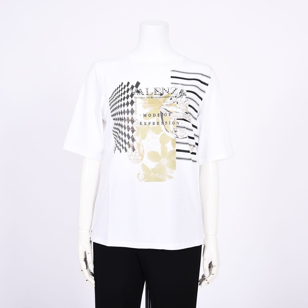 7分袖　フロントデザインカットソー　VALENZA　5162311