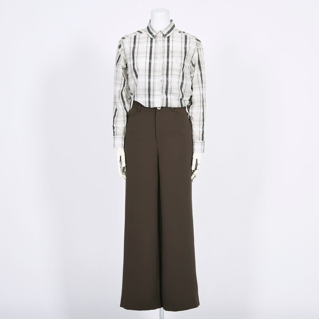 脚長見え　ワイドパンツ　VALENZA　5166301