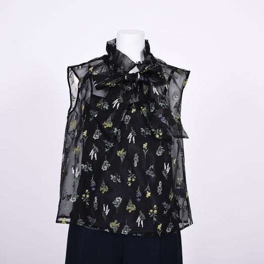 ボタニカルプリント　リボンブラウス　Dear Princess mieux　2051000