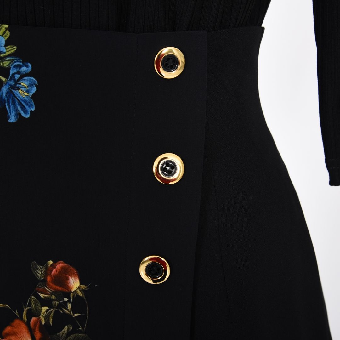 ラップ風ロングタイトスカート　B DONNA　6055109