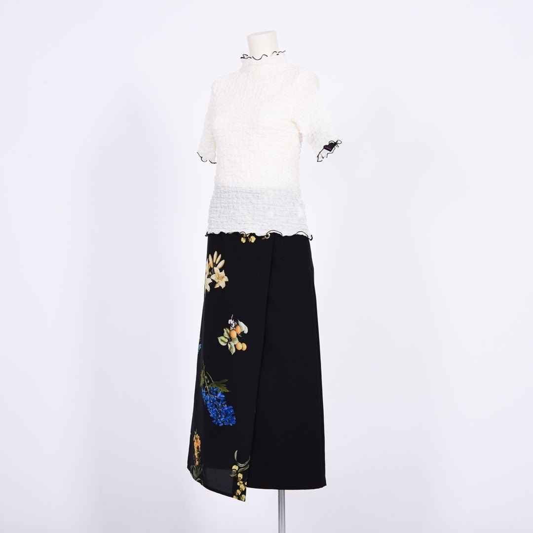 シュリンクレース　5分袖カットソー　B DONNA　6052124